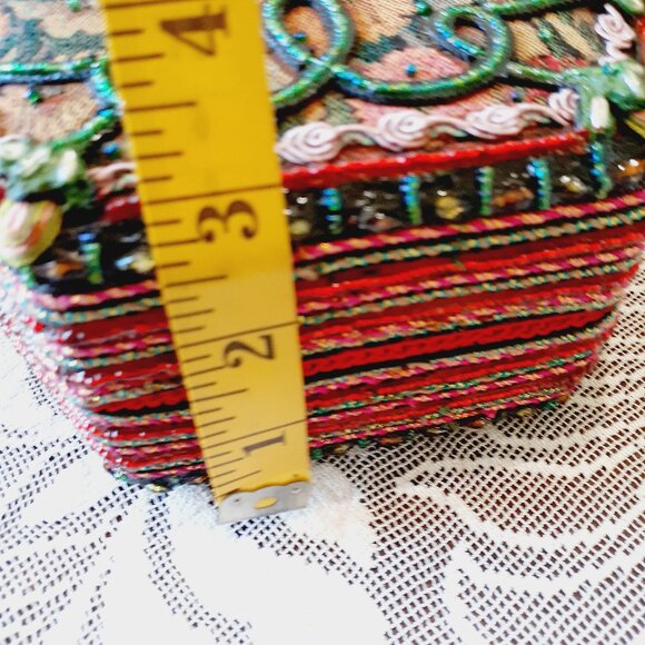 Mary Francis Tapestry Beaded Crossbody - Picture 12 of 15